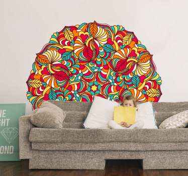 Mandala flower effect floral wall sticker - TenStickers