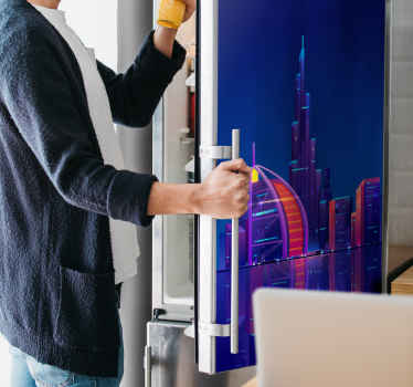 Night UAE pattern  fridge sticker - TenStickers