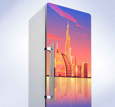 Daylight UAE pattern fridge sticker - TenStickers