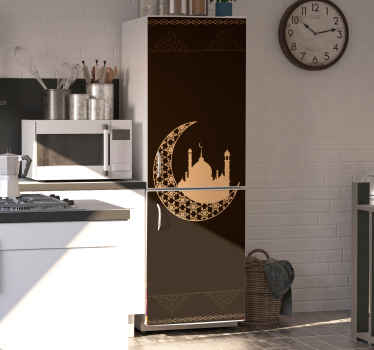 Mosque and moon  fridge sticker - TenStickers