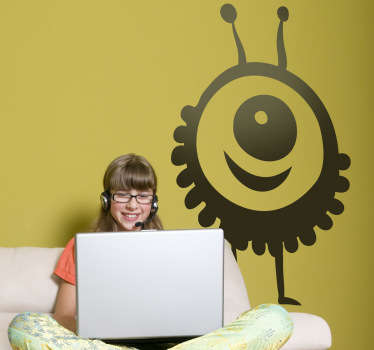 Kids Happy Alien Wall Sticker - TenStickers