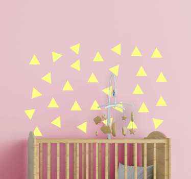 Little moncolor triangles nursery wall sticker - TenStickers