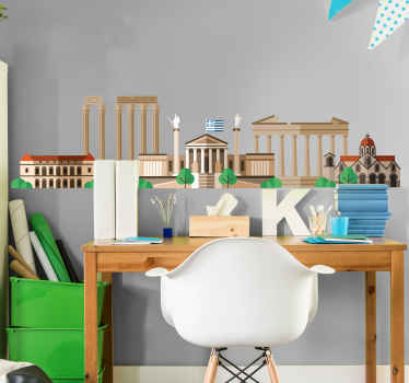 αυτοκόλλητο τοίχου στον ορίζοντα της πόλης - TenStickers