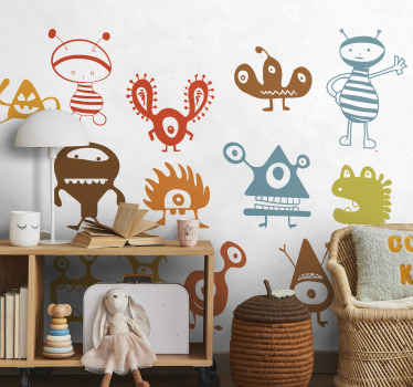 Kids Alien Gang Stickers - TenStickers