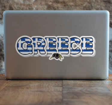ελλάδα σημαία φούσκα γράφοντας skins laptop - TenStickers