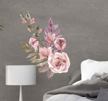 Watercolor floral composition flower  sticker - TenStickers