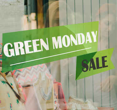 Green Monday discounts  window sticker - TenStickers