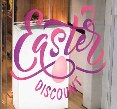 Easter discount  window sticker - TenStickers