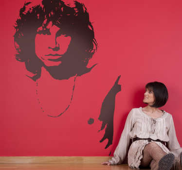 Este vinis decorativos, representando um rosto de jim morrison, é um presente perfeito para todos os fãs das portas! Certifique-se de ter nas paredes!