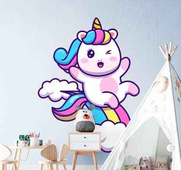 Sticker personnage de licorne mignon - TenStickers