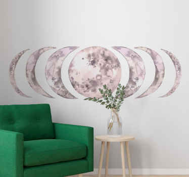 Realistic gray moon wall sticker - TenStickers