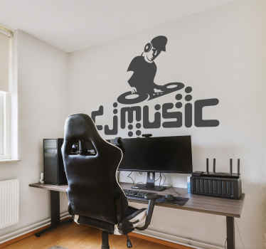 DJ music sticker - TenStickers