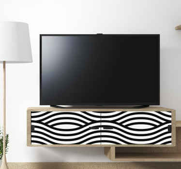 Naklejka na meble Psychodeliczne zakrzywione kształty farby - TenStickers