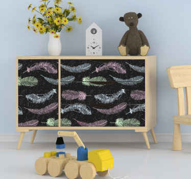 明亮的羽毛家具贴纸 - TenStickers