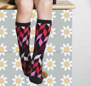 Autocolantes para móveis Padrão de margarida - TenStickers