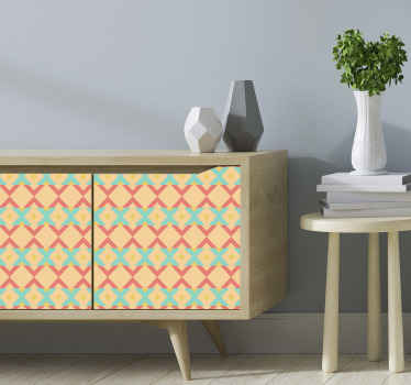 αυτοκόλλητο έθνικ πορτοκαλί στολίδι επίπλων - TenStickers