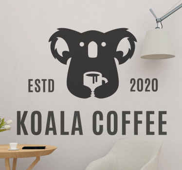 Koala business logo window decal - TenStickers