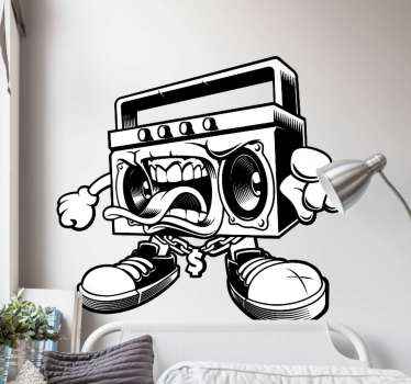 Set de pegatinas Boombox de graffiti - TenVinilo