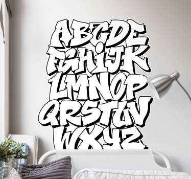 Wandtattoo Text Graffiti-alphabet der alten schule - TenStickers