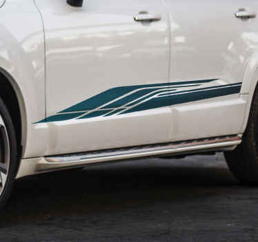 Kék verseny csíkos autó matrica - TenStickers