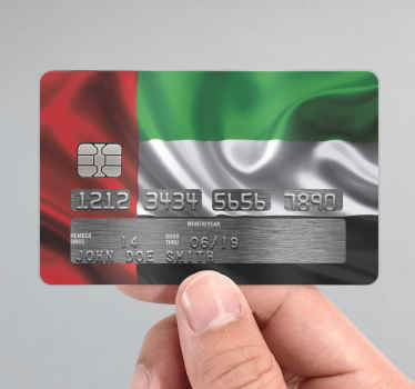 UAE flag  credit card sticker - TenStickers
