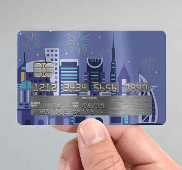UAE buildings  credit card sticker - TenStickers