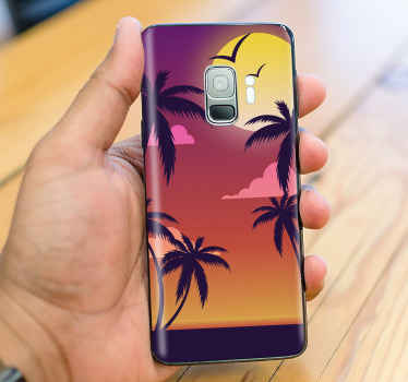 Stickers samsung coucher de soleil des années 70 - TenStickers