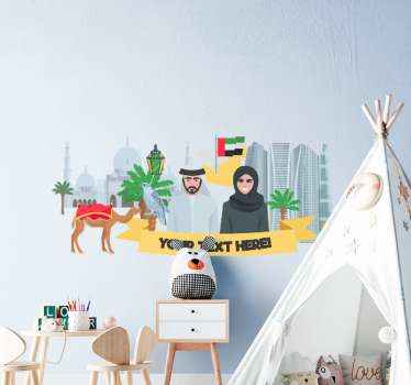 Personalized UAE symbols sticker - TenStickers