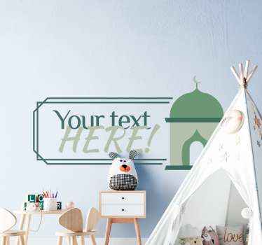 Personalized mosque and lamp sticker - TenStickers
