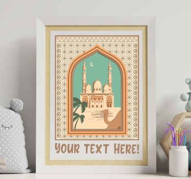 Personalized camel and mosque sticker - TenStickers