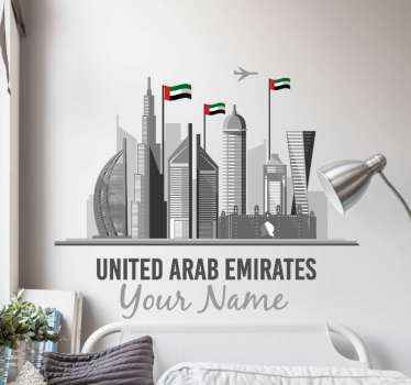 Personalized city concept map sticker - TenStickers