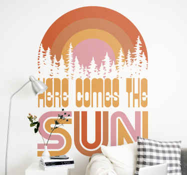 Sticker nature voici le soleil - TenStickers