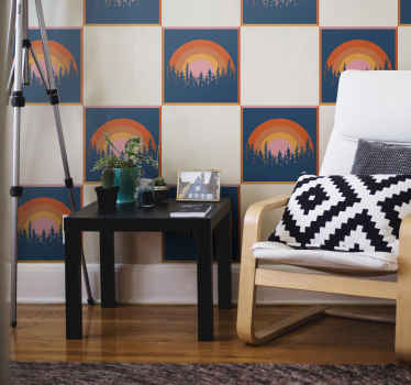 Fliesenaufkleber Vintage sonnenfliesen - TenStickers