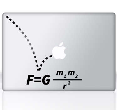 Sticker laptop formule de la gravité pour Mac - TenStickers