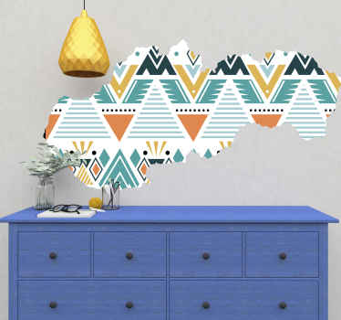 Nálepka slovenskej ľudovej mapy krajiny - Tenstickers