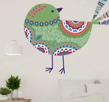 Vibrant Avian Illustration bird wall sticker - TenStickers