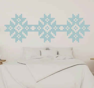 Symmetrical Snowflake Pattern geometric wall sticker - TenStickers