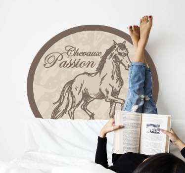 Sticker Animal Slogan de la passion du cheval - TenStickers