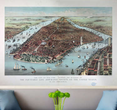 纽约复古贴纸 - TenStickers