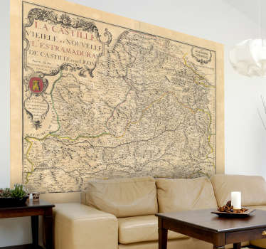 Vinilo mapa de Castilla 1706 - TenVinilo