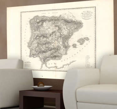 Vinilo mapa España 1823 - TenVinilo