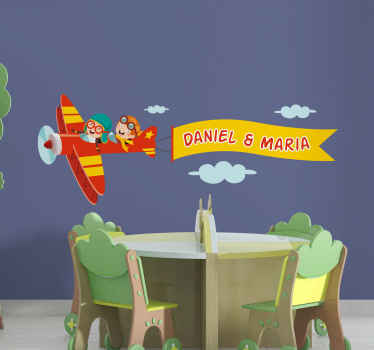 Autocolante de ilustração Criança feliz a voar - TenStickers