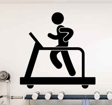 Treadmill Fitness people sticker - TenStickers