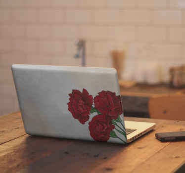 Elegant Carnation Blooms laptop skin - TenStickers