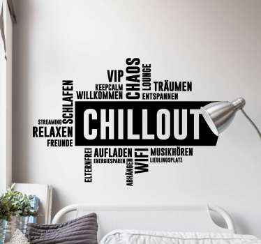 Wandtattoo Text Moderne chillout-wortwolke - TenStickers