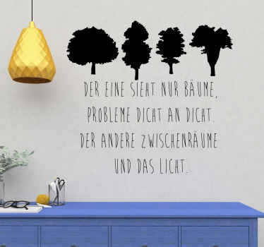 Wandtattoo Deutscher Spruch Perspektivenwechsel schwarz - TenStickers