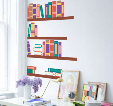 Library Shelf Wall Sticker - TenStickers