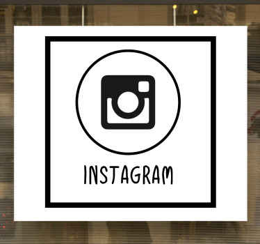 Vinilo escaparate Instagram personalizable monocolor - TenVinilo