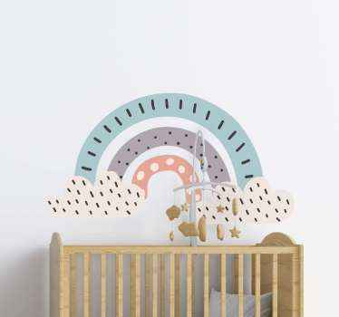 Wandtattoo Märchen Dreifarbiger nordischer regenbogen - TenStickers