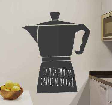 Vinilo cocina la vida empieza después del café - TenVinilo